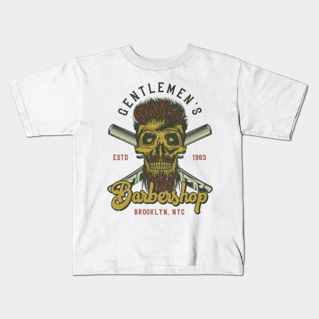 Gentlemen's Barbershop Kids T-Shirt by Verboten